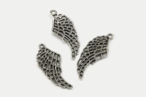 Anhänger Engel Flügel, 32 x 13 mm, silberfarben, 5 Stück