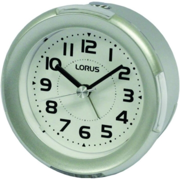 Lorus Clocks Bedside Alarm Clock Unisexuhr in Silber LHE033S