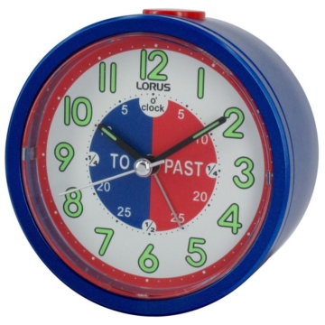 Lorus Clocks Bedside Time Teacher Alarm Clock Unisexuhr in Blau LHE034L