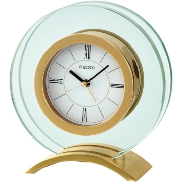 Seiko Clocks Glass Mantel Clock Unisexuhr in Transparent QHE057G