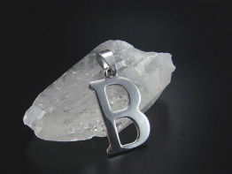 Anhänger Buchstabe von A bis Z, Edelstahl, Höhe 25 mm