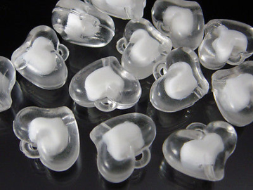 Anhänger Herz, 21 x 18 mm, Kunststoff