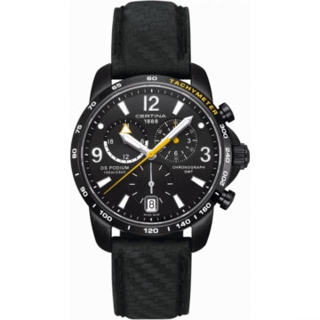 Certina DS Podium GMT Herrenchronograph in Schwarz C0016391605701