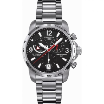 Certina DS Podium GMT Herrenchronograph in Silber C0016391105700