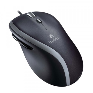 Logitech Advanced Corded M500s - BLACK - EMEA - Maus - Optisch