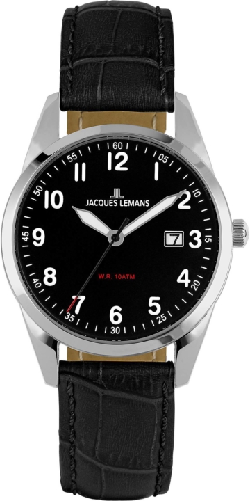 Jacques Lemans, Herrenuhr in schwarz, Uhren für Herren