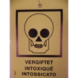 Schild Vergiftet