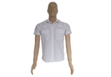 Britische Damen Dienstbluse 1/2 Arm weiß gebraucht Restposten L