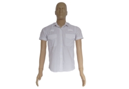 Britische Damen Dienstbluse 1/2 Arm weiß gebraucht Restposten L
