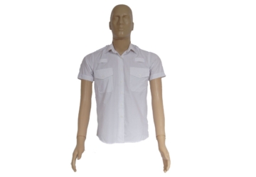Britische Damen Dienstbluse 1/2 Arm weiß gebraucht Restposten L