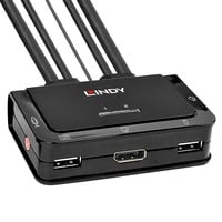2 Port DisplayPort 1.2, USB 2.0 & Audio Cable KVM Switch, KVM-Switch