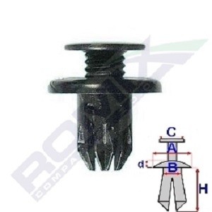 ROMIX Clip, Zier-/Schutzleiste BMW,HONDA,MINI 60002 07130702966,91512SX0003