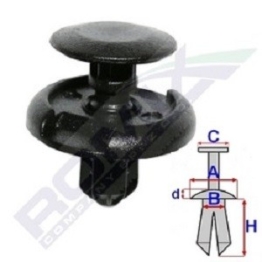 ROMIX Clip, Zier-/Schutzleiste HYUNDAI,TOYOTA,NISSAN B23143 91512SM4003,9046707164,0155309191  9046707164,0940907332,0940907334,9046707164