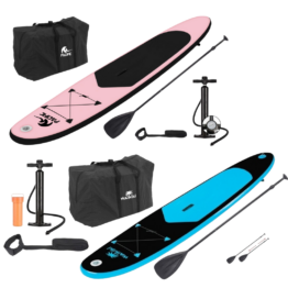 DUOSET! Pacific Sup Board Love Edition - für Sie und Ihn - Extra Stabil - 285 cm - 6 Stück - Pink/Blau