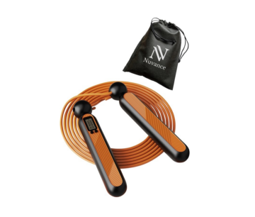Nuvance - Professionelles Sportsprungseil mit digitalem Zähler - für Erwachsene und Kinder - einstellbar - Springseil - Speedrope