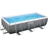 Power Steel Rectangular Frame Pool-Set, 404cm x 201cm x 100cm, Schwimmbad
