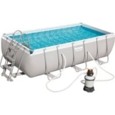 Power Steel Rectangular Frame Pool-Set, 404cm x 201cm x 100cm, Schwimmbad