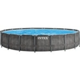 Premium Frame Pool Set Prism Greywood, Ø 549 x 122cm, Schwimmbad