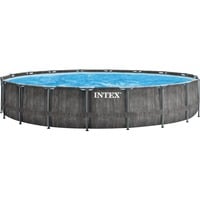 Premium Frame Pool Set Prism Greywood, Ø 549 x 122cm, Schwimmbad