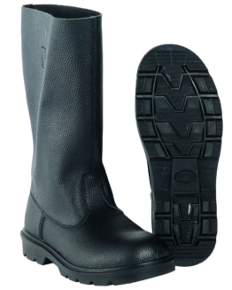 Schaftstiefel Knobelbecher Leder schwarz Schuhe D 45