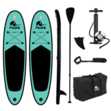 Zweierset! - Pacific SUP Aufblasbares Stand Up Paddel Board - Ozeangrün & Ozeangrün - Premium Version - 285cm - 100kg Tragkraft