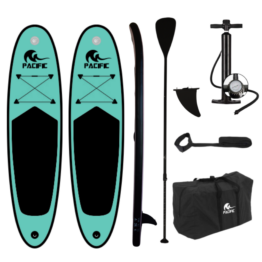 Zweierset! - Pacific SUP Aufblasbares Stand Up Paddel Board - Ozeangrün & Ozeangrün - Premium Version - 285cm - 100kg Tragkraft