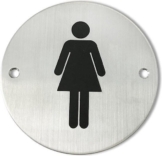 Lowander Edelstahl-Türschild Toilette - Damen