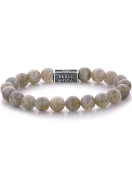 Rebel & Rose Armband Labradorite Shield 925 RR-8S005-S-L+ Herren