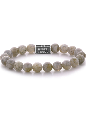 Rebel & Rose Armband Labradorite Shield 925 RR-8S005-S-L+ Herren