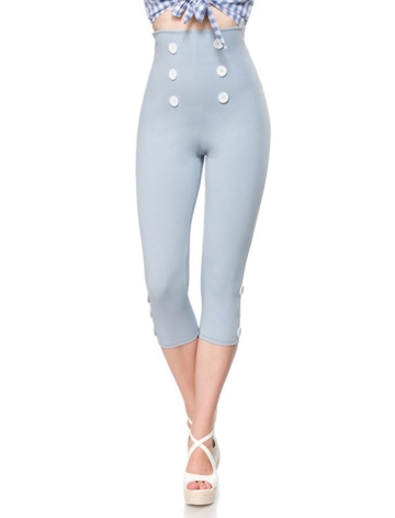 Retro Caprihose Hellblau