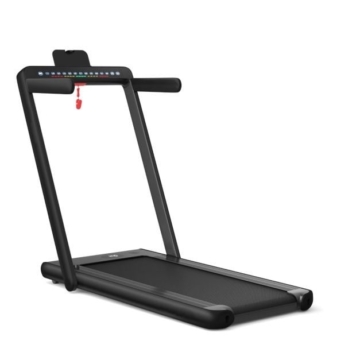 2 in 1 faltbares elektrisches Laufband Dual LED Display Oberfläche 40x100cm Bluetooth Lautsprecher Schwarz