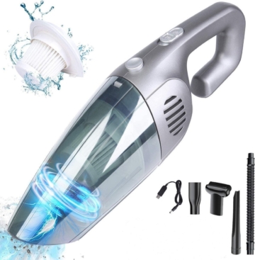 Handstaubsauger, Krümelsauger, kabelloser Staubsauger, Fityou mini vacuum 7000pa 120 W Nass-Trocken-Handstaubsauger, 2600 mAh USB-Sauger, leichter Staubsauger für Haus, Auto und Haustier - grau