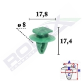 ROMIX Clip, Zier-/Schutzleiste FIAT,JEEP C70560 71748293