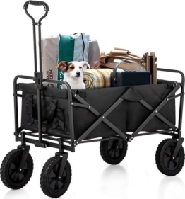 Avalo Bolderkar XL - faltbar - bis zu 110KG - 91x51x59 CM - 120L - 360à¸¢à¸š Räder - Schwarz