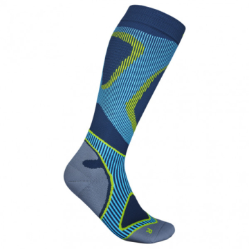 Bauerfeind Sports - Run Performance Compression Socks - Kompressionssocken Gr 38-40 - L: 41-46 cm;38-40 - M: 36-41 cm;38-40 - S: 32-36 cm;38-40 - XL: 46-51 cm;41-43 - L: 41-46 cm;41-43 - M: 36-41 cm;41-43 - S: 31-36 cm;41-43 - S: 32-36 cm;41-43 - XL: 46-51 cm;44-46 - L: 41-46 cm;44-46 - M: 36-41 cm;44-46 - S: 32-36 cm;44-46 - XL: 46-51 cm blau;grau