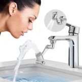 Feau Wasserhahnverlängerung - Wasserhahnaufsatz - Wasserhahnverlängerung - 1440° schwenkbar - Material 100% Messing - universal