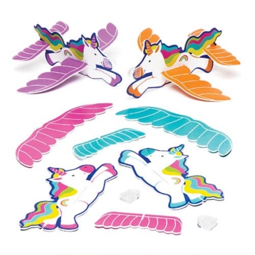 Gleiter "Regenbogen-Einhorn" (8 Stück) Mitgebsel