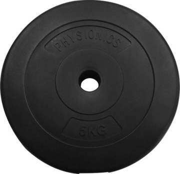Physionics - Hantelscheiben - Gewichtsscheiben - 2 x 5kg - 30mm