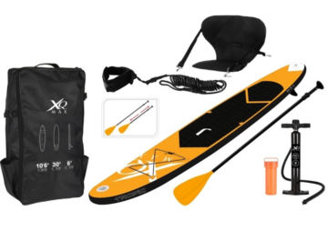 XQ Max Special Edition Sup board set - 6-teilig mit GRATIS SUP Stuhl - bis zu 150 kg - 320 cm - bis zu 150 kg - Aufblasbar - Orange/schwarz