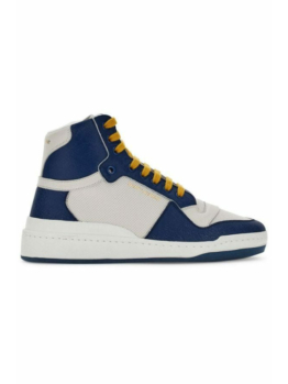 Elevate Your Style with Mid-Top Blue Luxury Sneakers