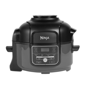 Ninja Multikocher, 4,7 Liter, 40%% weniger Energiekosten, 6 Kochfunktionen, 75%% weniger Fett beim Frittieren, 70%% schneller, schwarz, OP100EU