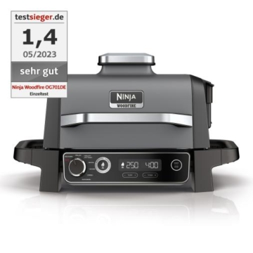 Ninja Woodfire Elektrischer Outdoor Grill & Smoker Refurbished OG701DEREFB