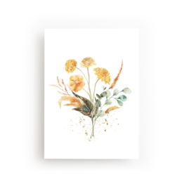 POSTKARTE GELBE BLUMEN