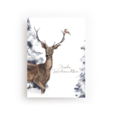 POSTKARTE HIRSCH WEIHNACHTEN