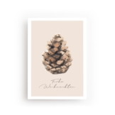 POSTKARTE KIEFERNZAPFEN WEIHNACHTEN