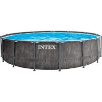 Premium Frame Pool Set Prism Greywood, Ø 457 x 122cm, Schwimmbad