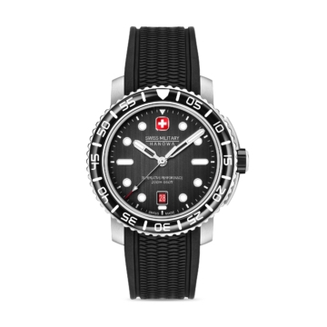 BLACK MARLIN 44 MM STAINLESS STEEL CASE BLACK COLOR SILICONE STRAP