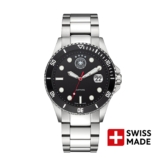DFB DEUTSCHER-FUSSBALL-BUND Quarzuhr Edelstahl schwarz onesize Herren Schweizer Uhrwerk 42 mm 20504-1E, 20504-2E, 20504-3E