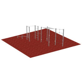 Fallschutz für Kompan Outdoor-Fitness-Stationen, Kompan Outdoor-Fitness-Station "Pro 3"