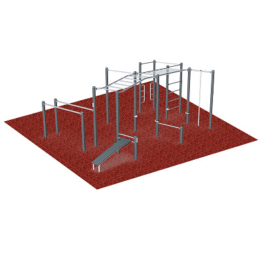 Fallschutz für Kompan Outdoor-Fitness-Stationen, Kompan Outdoor-Fitness-Station "Pro 5"
